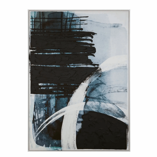 Astratto Abstract Blue & Black Wall Art