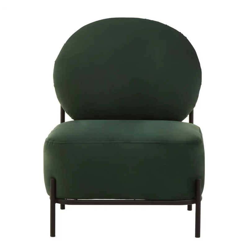 Hayek Green Velvet Armchair