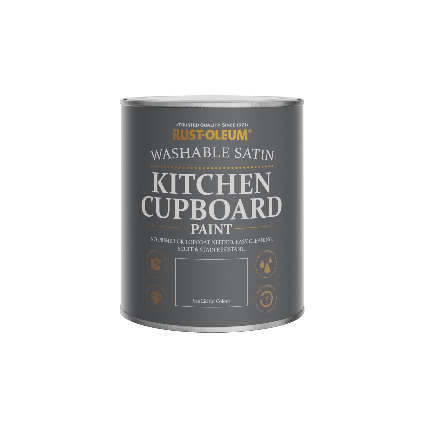Rust-Oleum Yellow Satin Finish Kitchen Cupboard Paint - Dijon 750ml
