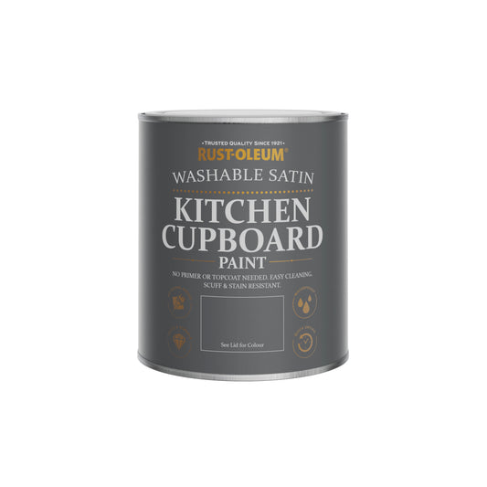 Rust-Oleum White Satin Kitchen Cupboard Paint - Cotton 750ml