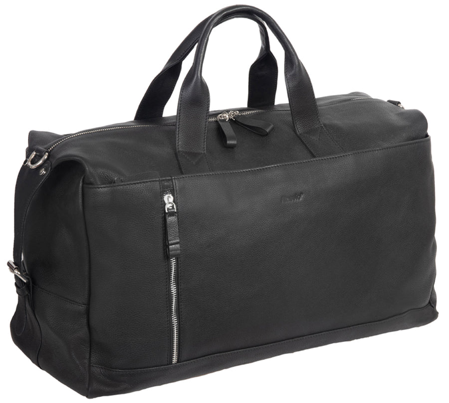 Alassio Reisetasche , Weekender TORO, , aus Leder, schwarz