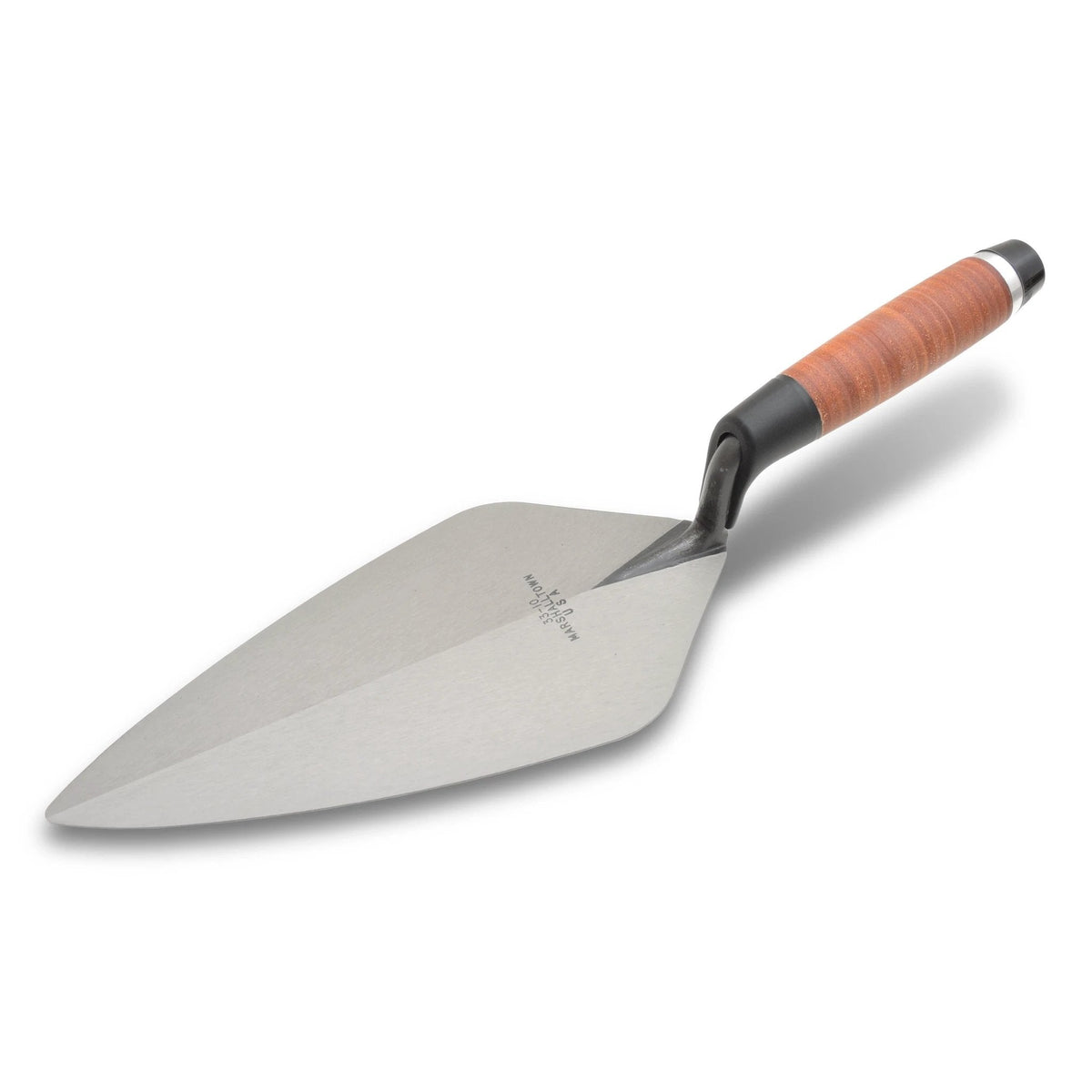 Marshalltown Narrow London Brick Trowel - Leather Handle - Leather / 9”