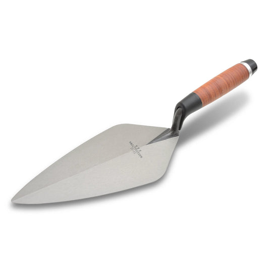Marshalltown Narrow London Brick Trowel - Leather Handle - Leather / 9”