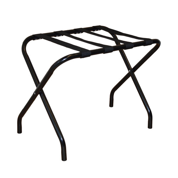Folding Metal Luggage Rack - Black