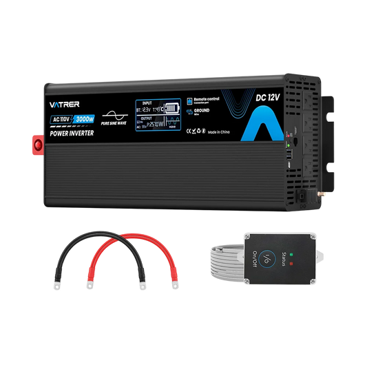 Vatrer 3000 Watt Pure Sine Wave Inverter 12V DC to 110V/120V AC Power Inverter