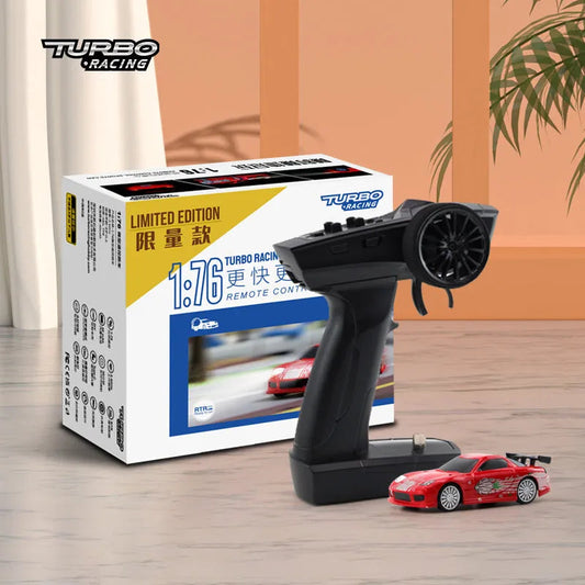 Turbo Racing 1:76 C71 Sport RC Car Limited Edition & Classic Edition With 3 Colors Mini Full Proportional RTR Kit Toy - Limited Edition - Red