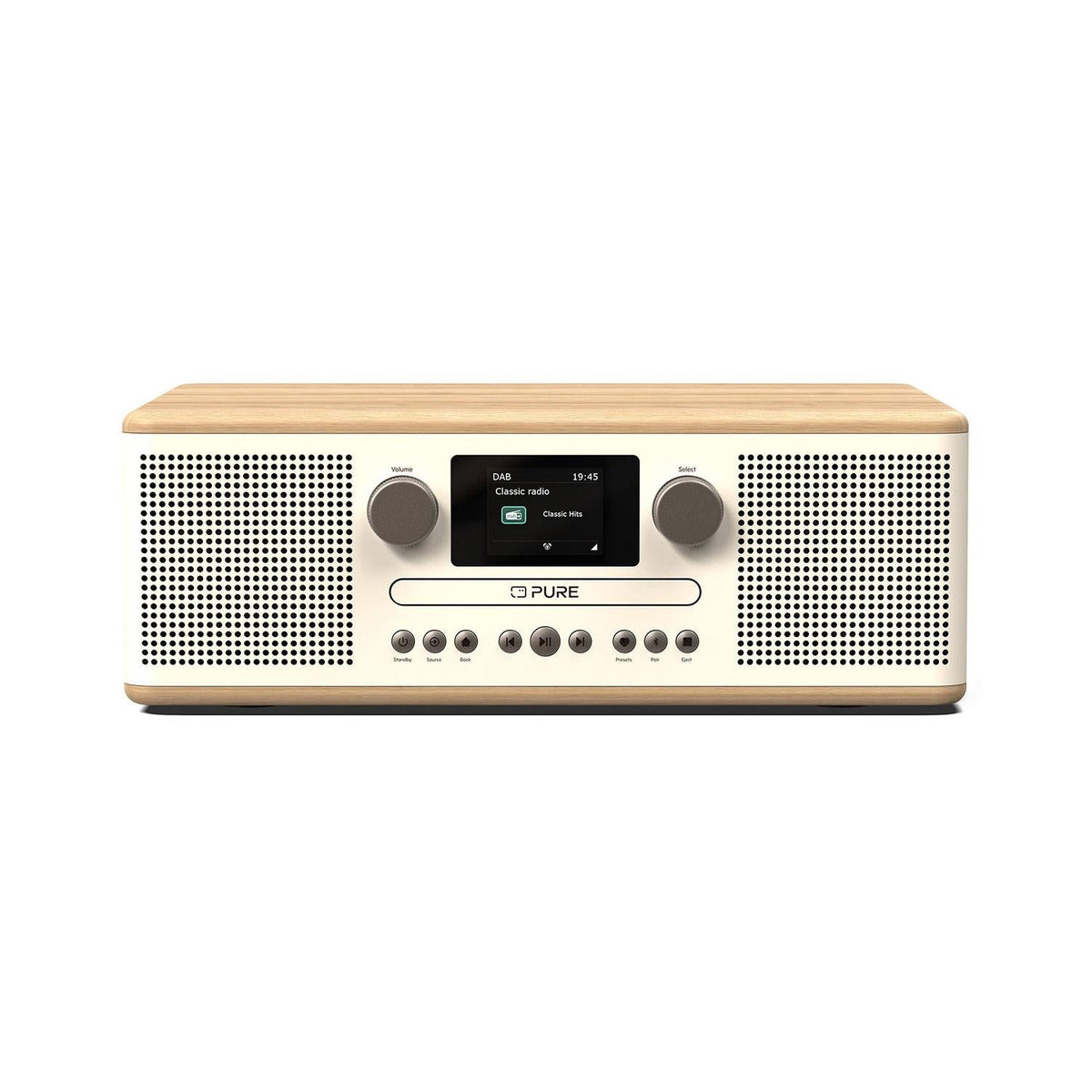 Pure Classic C-D6 DAB Radio in White/Oak