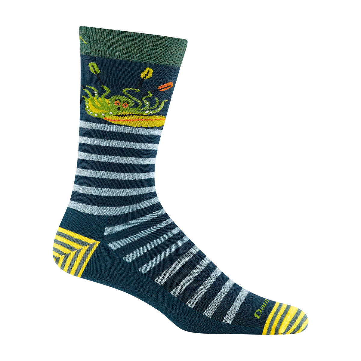 Darn Tough Mens Animal Patterned Crew Lightweight Seamless Merino Wool Socks M / Dark Teal – Lifetime Guarantee