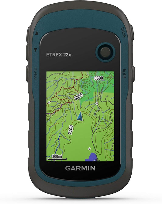 Garmin eTrex 22x – Robustes, wasserdichtes GPS-Outdoor-Navi mit 2,2" (5,6 cm) Farbdisplay mit Tastenbedienung, vorinstallierter TopoActive-Europakarte