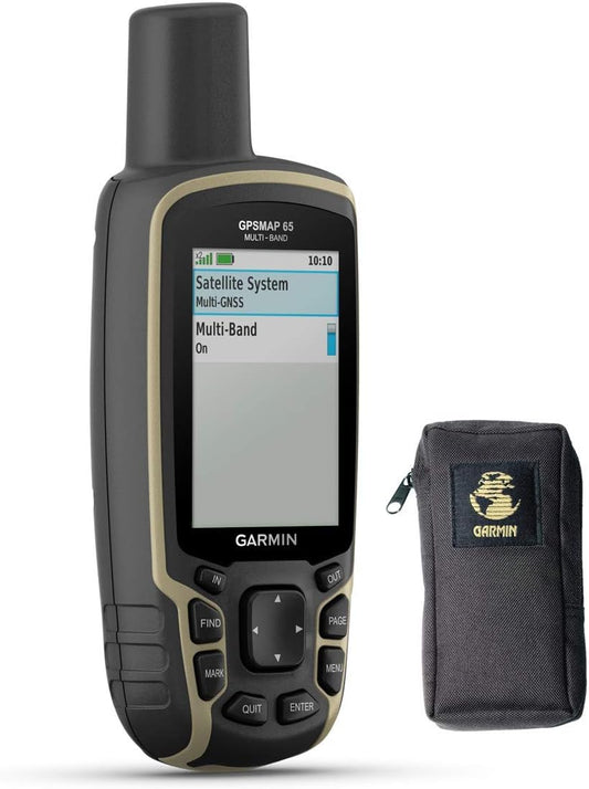Garmin 010-02451-01 GPSMAP 65 Navigationsgerät, tragbar, für den Außenbereich, GPS, mit Transportkoffer