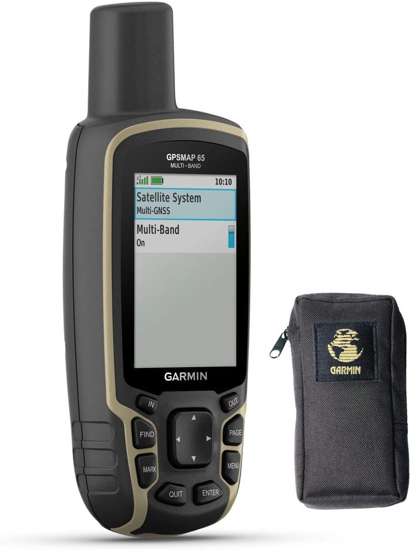 Garmin 010-02451-01 GPSMAP 65 Navigationsgerät, tragbar, für den Außenbereich, GPS, mit Transportkoffer