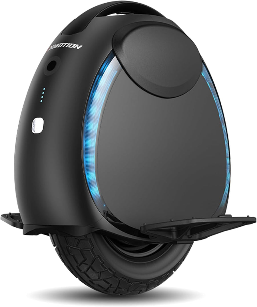 Inmotion Gyroroue Electrique V6, Adulte, Noir, Moteur 500W, Autonomie jusqu'à 30km, Vitesse bridée 25km/h, Pneu Tubeless 14", Noire