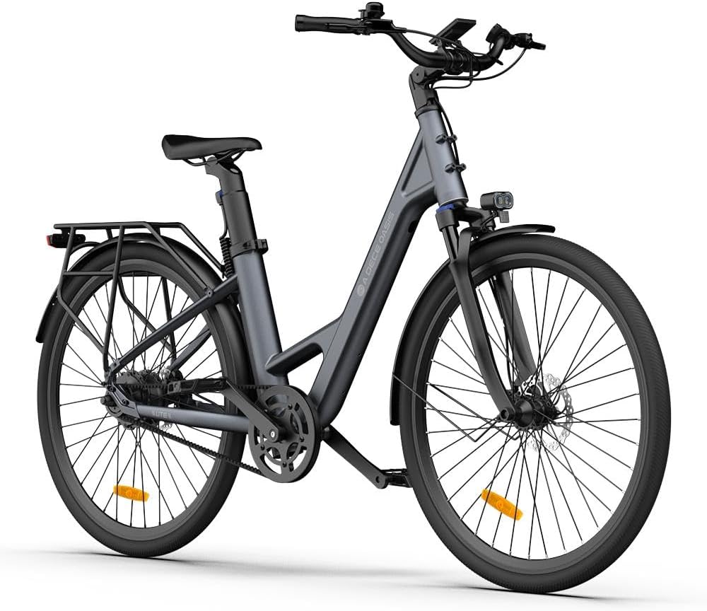 ADO E-Bike Air 28 Elektrofahrrad,Electric Bikes Pedelec Riemenantrieb,e Bike 28 Zoll,Momenten-Sensor, 1 Gang, Heckmotor, 345,00 Wh Akku, ebike Damen/H
