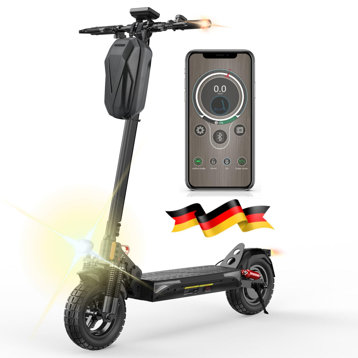 E Scooter mit Straßenzulassung,8,5丨10 Zoll Elektroroller mit 7,5丨12,5AH Batterie Max 70丨30KM Reichweite,Duales Bremssystem E Roller für Erwachsene Pen