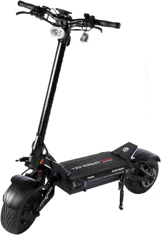 TEVERUN Elektroroller Erwachsene Fighter Suprem 7260R V3, 500W Motoren, Reichweite bis zu 200km, 20kmh, 13“ Tubeless Reifen, 3,5 Zoll TFT Display, Sch