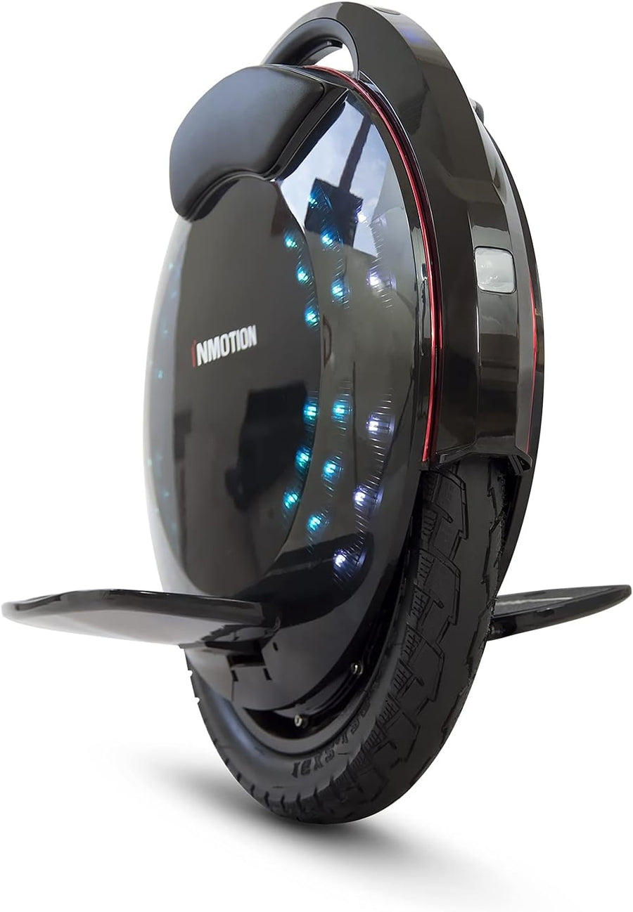 Inmotion Einrad Elektrisch V8F, Erwachsene, Schwarz, Motor 1000W, Reichweite bis zu 50km, 25lm/h, Luftreifen 16"