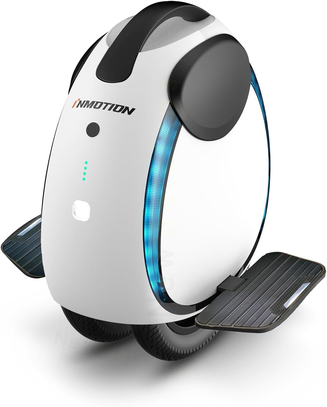 Inmotion E20 Einräder – 450-W-Motor – 240-Wh-Akku – Reichweite bis zu 30 Kilometer – Höchstgeschwindigkeit 20 km/h – Doppelte 14-Zoll-Reifen, Weiß