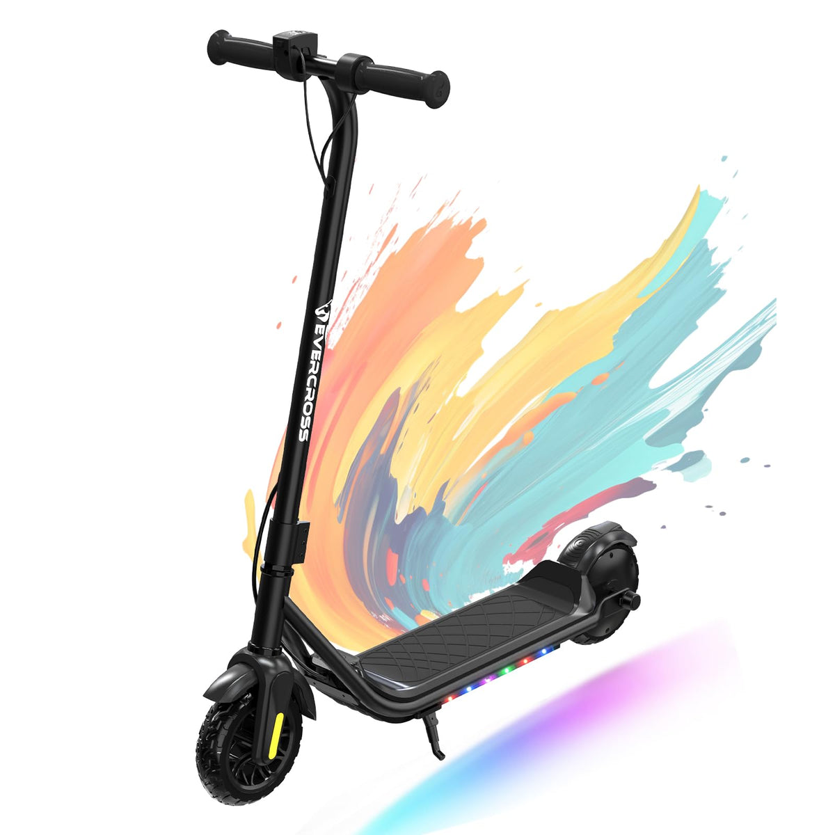 EVERCROSS E6 Elektroroller für Kinder, 7" Leichter E-Scooter für 6-12 Jahre, Elektroscooter mit Einer Reichweite von bis zu 20 km und 7-farbigen Licht