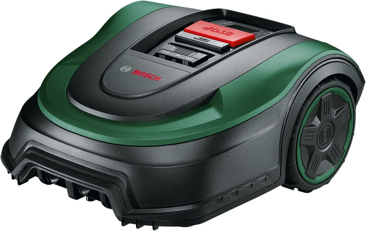 Bosch Rasenmäher Roboter Indego S+ 500 (mit 18V Akku und App-Funktion, Ladestation enthalten, Schnittbreite 19 cm, für Rasenflächen bis 500 m², im Kar