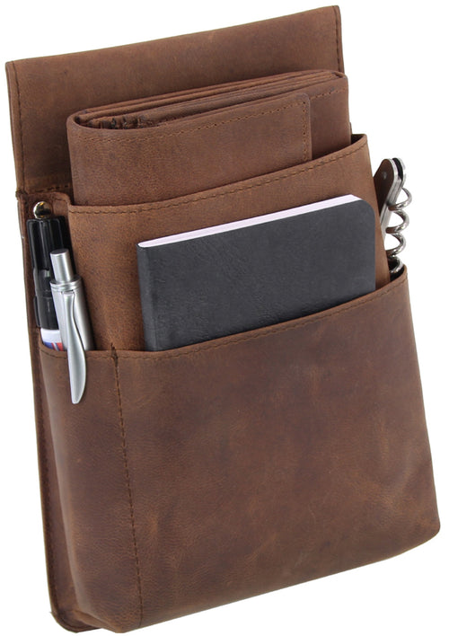 Alassio Gürteltasche für Kellnerbörsen, Hunter-Leder, braun