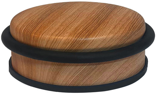 ALBA Türstopper, Edelstahl-Oberfläche, Holz-Optik