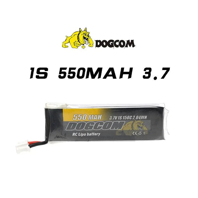 DOGCOM 550mAh 150C 1S 3.7V FPV lipo Battery BT2.0/PH2.0(Pack of 4) - BT2.0