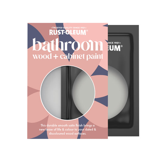 Rust-Oleum Grey Satin Bathroom Wood & Cabinet Paint - Flint 10ml