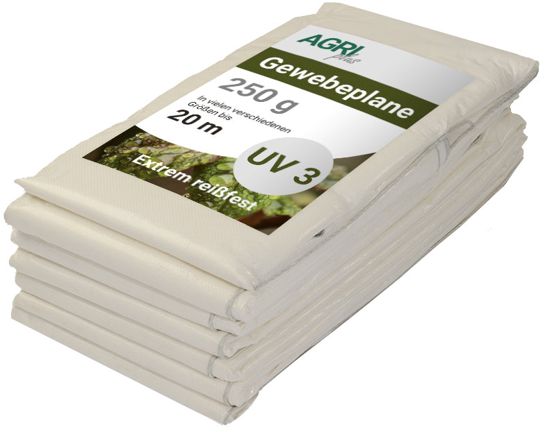 AGRIplus Gewebeplane mit Ösen, 8 x 12 m, blau, 250 g/qm
