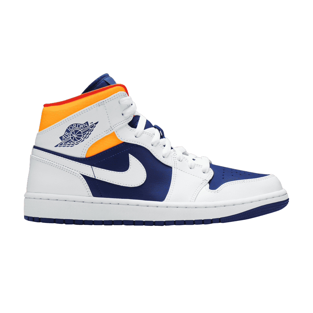Air Jordan 1 Mid White Laser Orange Deep Royal Blue - 40 / Standard