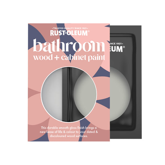 Rust-Oleum Grey Gloss Bathroom Wood & Cabinet Paint - Grey Tree 10ml