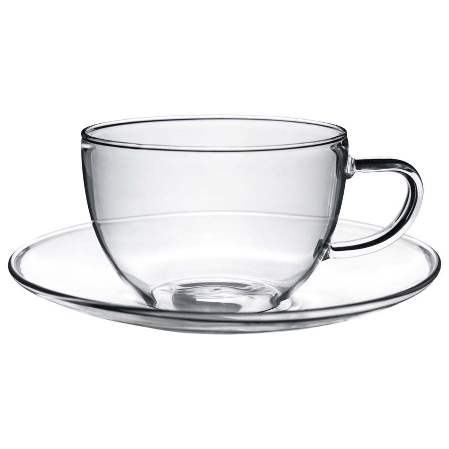 260ml Maximus Glass Cappuccino Cup & Saucer Set
