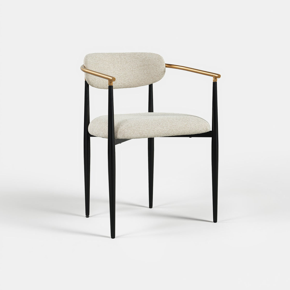 COLAMY MATRIX 19.5'' Upholstered Dining Chairs with Arms - Camel / Set of 2