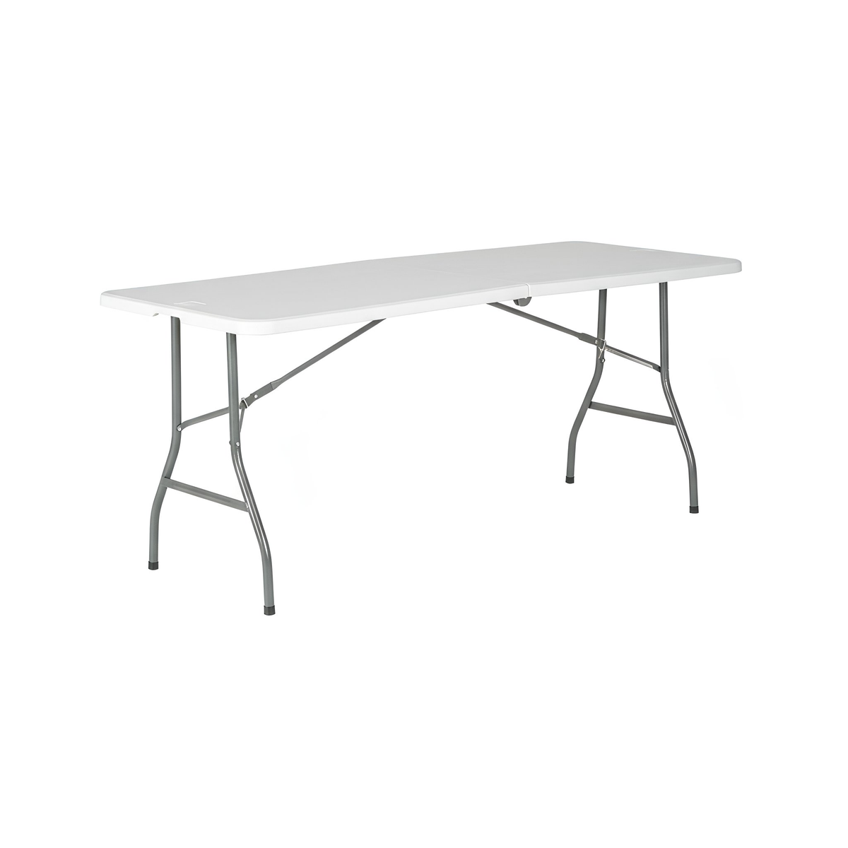 6ft (180cm) White Rectangle Plastic Folding Trestle Table