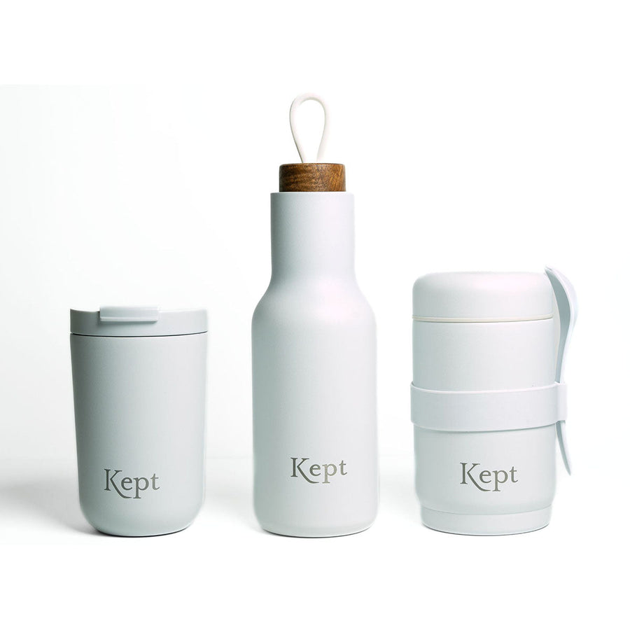 Kept Travel Mug, Food Flask & Bottle Set, Chalk Chalk