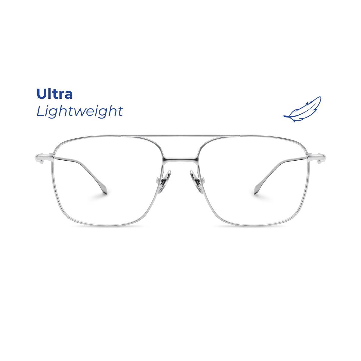 Aston Advanced Silver Aviator Eyeglasses | EYDOLOGY