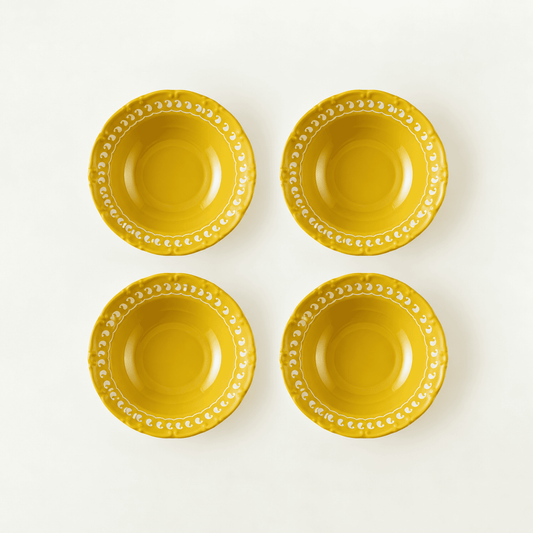 Indian Porcelain Salad Plates (Set of 4)