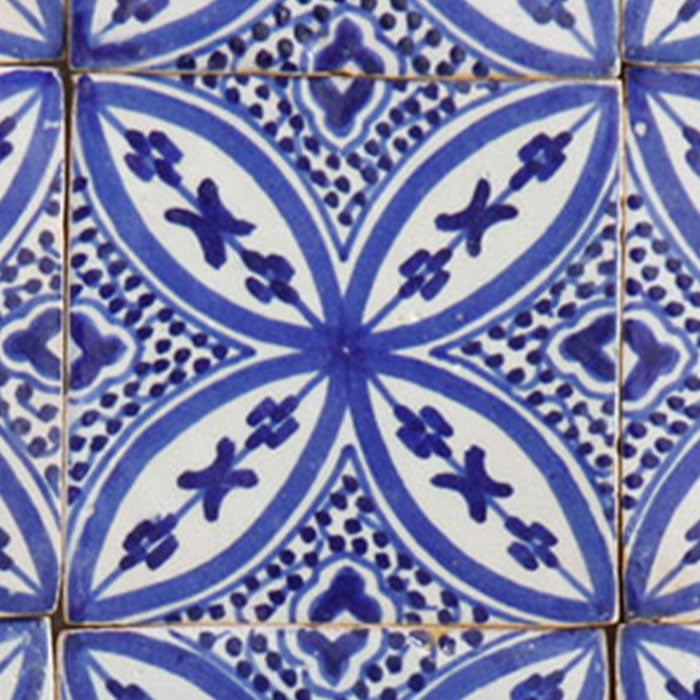 Handbemalte Fliesen 4er-Set – Mediterranes Azulejo-Dekor