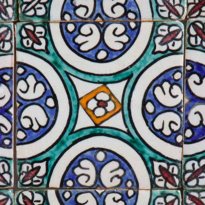 4er-Set Handbemalte Fliesen – Andalusisches Dekor