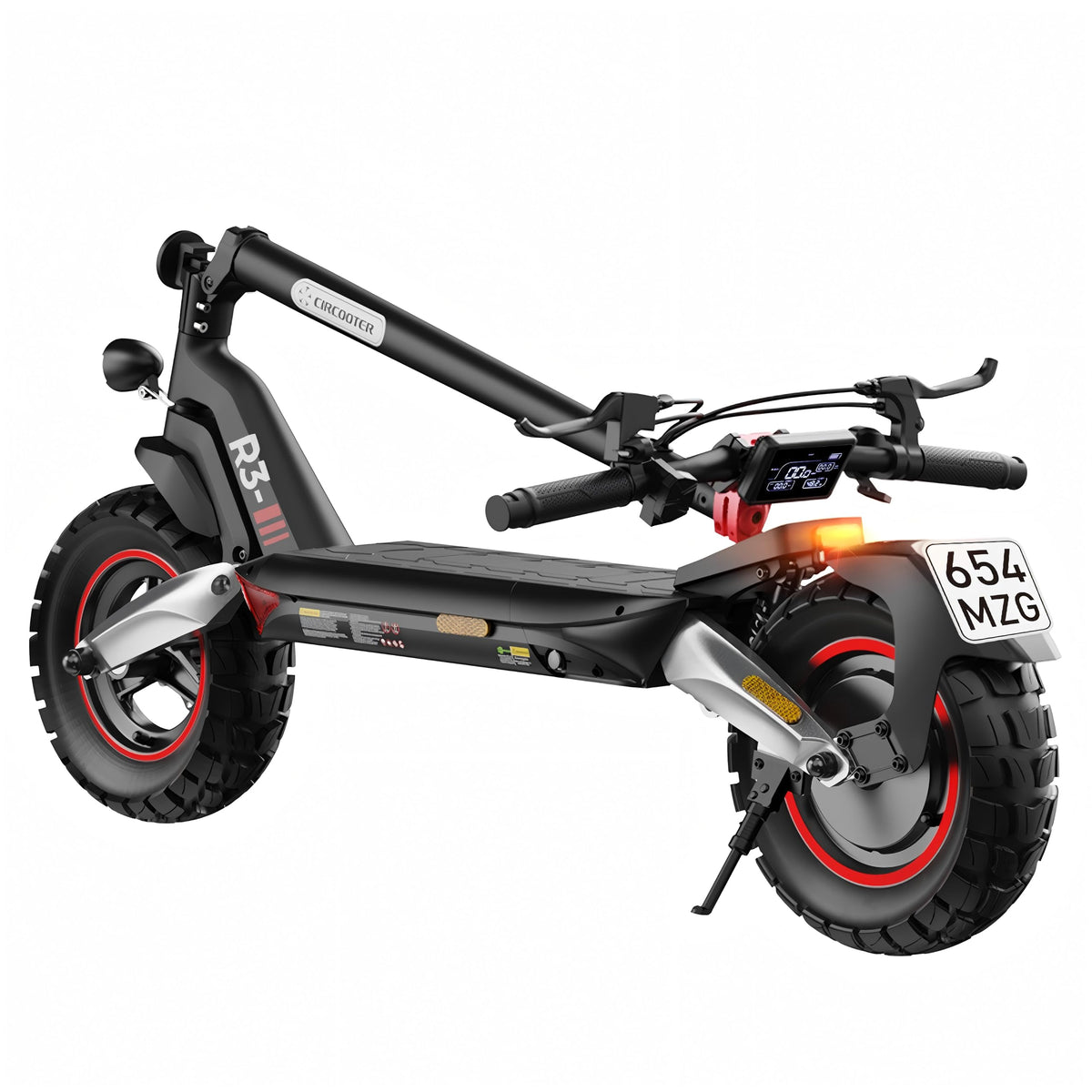 E Scooter mit Straßenzulassung 10 Zoll Offroad-Reifen 500W Motor | MAX 80Km Reichweite | Bequeme Dämpfung & Blinker (EMark) | App-Steuerung E Roller f