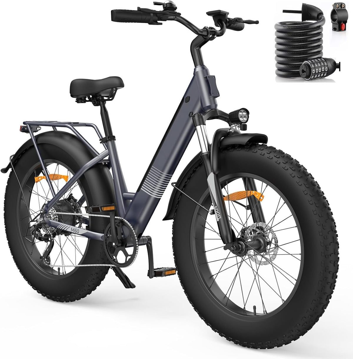 Finbike E Bike mit 26/20 * 4.0 Zoll Fetten Reifen,Elektrofahrrad mit 374.4/624 mAh Abnehmbarem Akku,4 Fahrmodi,Reichweite MAX 80-100KM,Elektrofahrräde