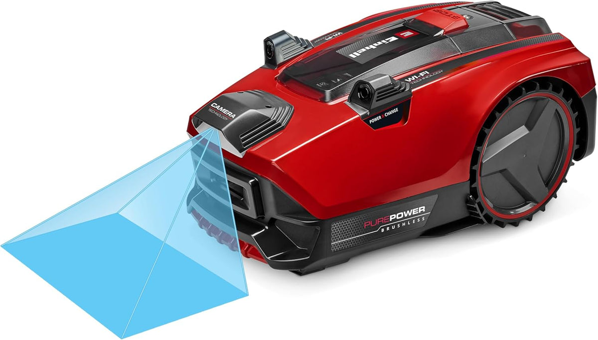 Einhell Mähroboter FREELEXO CAM Plus 600 Power X-Change (18 V, Kamera statt Begrenzungsdraht, für 600 m², WiFi, Brushless, bis 25% Steigung, inkl. 4,0