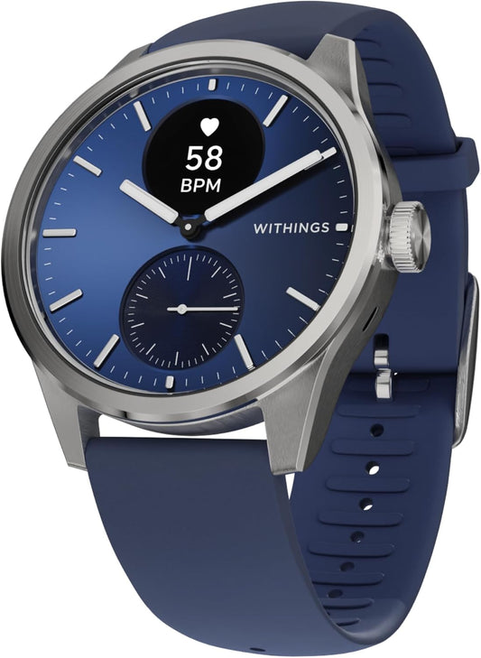 Withings ScanWatch 2 – Gesundheits-Smartwatch für Damen und Herren, EKG, SpO2, Temperatur, Schlaf-Tracker, Atemgesundheit, wasserdicht, Akku 35 Tage, 
