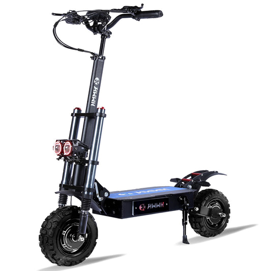 Elektro Roller Erwachsene E Scooter Offroad Elektroroller Klappbar 11Zoll All Terrain Vakuumreifen Schneller Doppelmotor 60V 40Ah Lithiumbatterie 100 