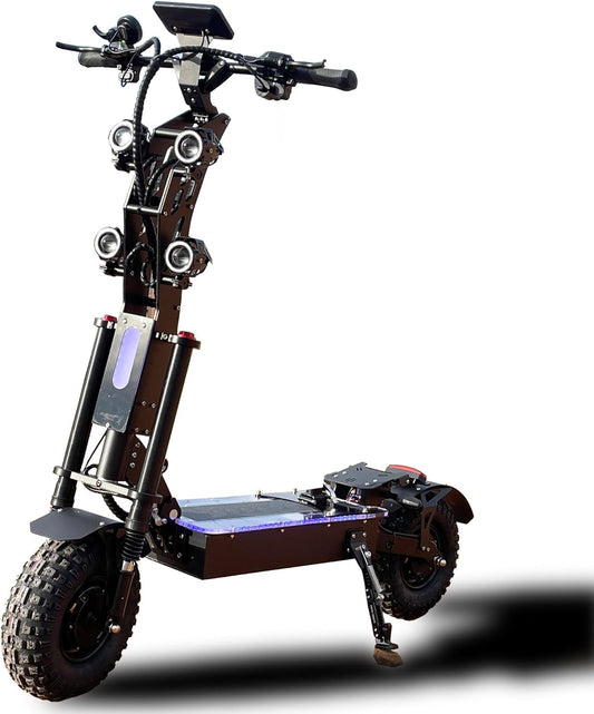 P4 E Scooter E-Roller Elektroroller Schneller Erwachsene 13 Zoll 3-Gang-Getriebe Doppelmotor NFC-Start 72V/50Ah Lithium-Akku Max Reichweite 140KM