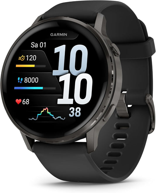 Garmin Venu 4 45mm - Fitness-Smartwatch, 1,4" AMOLED Touchdisplay, bis zu 12 Tage Akkulaufzeit, 80+ Sport-Apps, EKG, Health Status, Fitness Coach, Rol