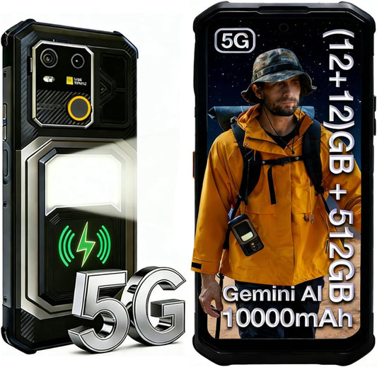 AGM G3 Outdoor Handy Android 15 5G,Wireless Charging,Google Gemini Al,10000mAh,IP68 | IP69K Wasserdicht.MIL-STD-810H.5G,Smartphone ohne Vertrag,24GB R