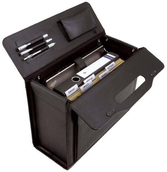 Alassio Pilotenkoffer , ANCONA, , Leder, schwarz