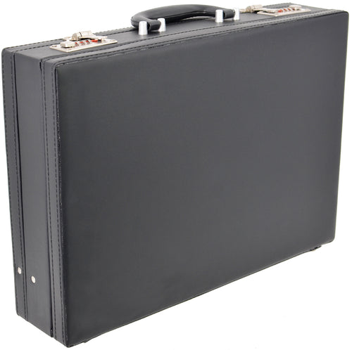 Alassio Attaché-Koffer , PONTE, , Lederimitat, schwarz
