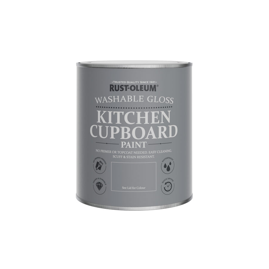 Rust-Oleum Black Gloss Finish Kitchen Cupboard Paint - Black Sand 750ml
