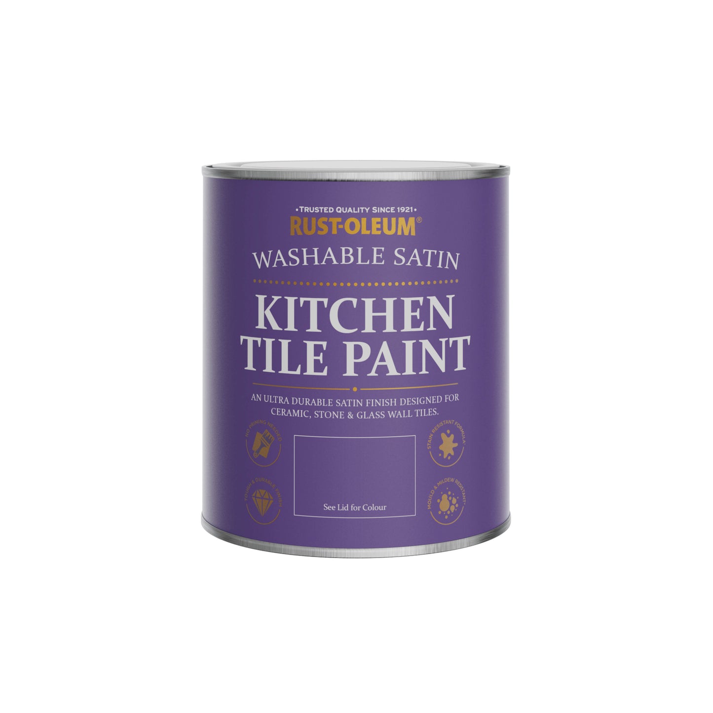 Rust-Oleum Yellow Satin Kitchen Tile Paint - Wet Harvest 750ml 750ml